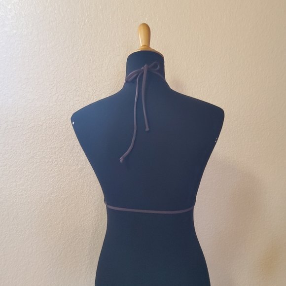 Volcom Bikini Swimsuit Triangle Top L Brown New - Picture 4 of 5